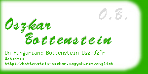 oszkar bottenstein business card